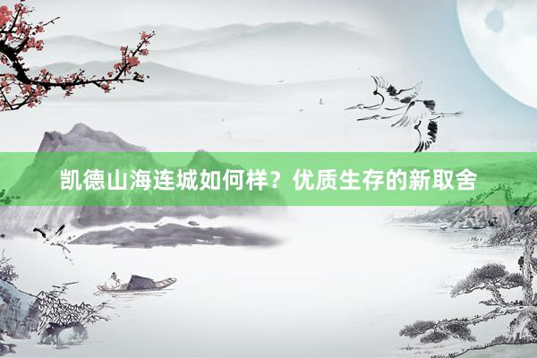 凯德山海连城如何样？优质生存的新取舍